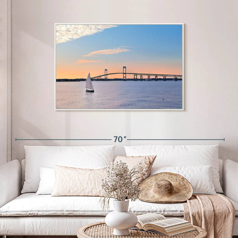 Pont de Newport, Cadre flottant blanc, 43 po x 29 po