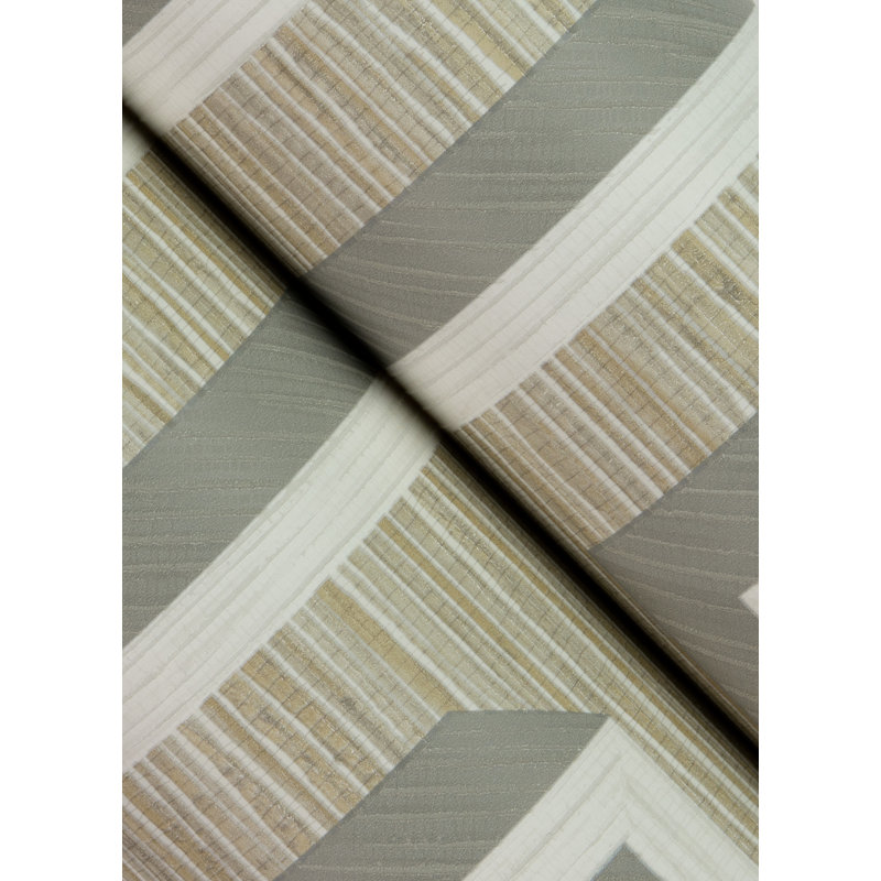 Papier peint à motif géométrique Henley, Taupe
