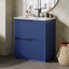 Meuble-lavabo autoportant de 30 po avec lavabo en céramique et tiroirs à extension complète