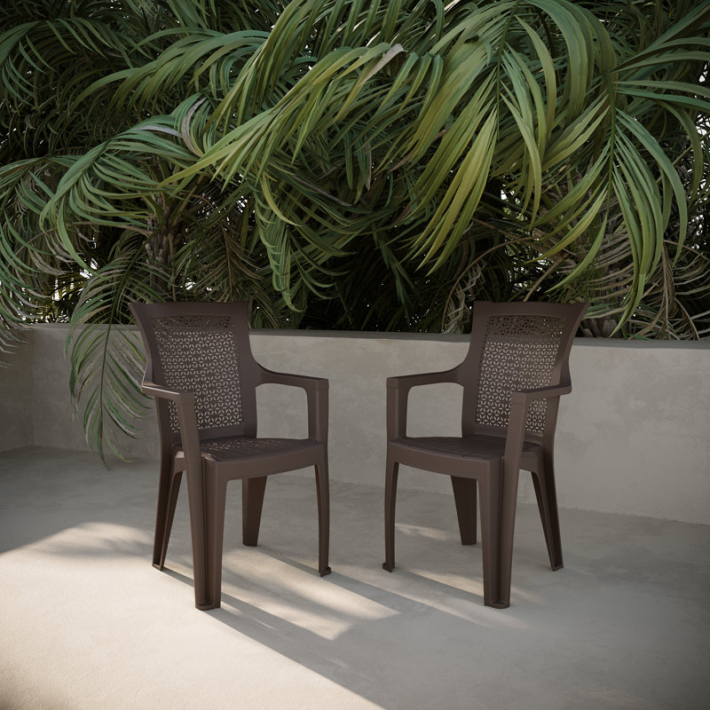 Sidiki Outdoor Lounge Chair, Brown