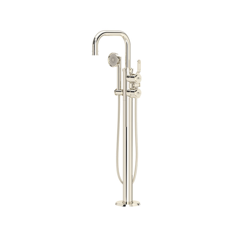 Armstrong™ Single Hole Floor Mount Tub Filler Trim with U-Spout, Polished Nickel