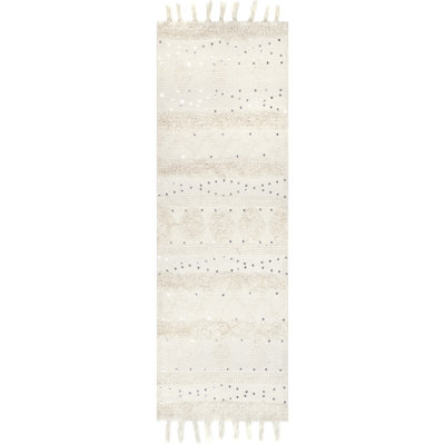 Jayko Textured Wool Ivory Area Rug