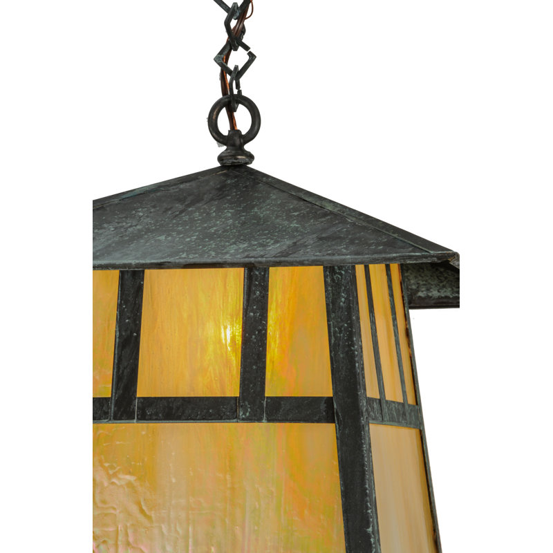 1 - Light Pendant, Craftsman Verdigris