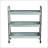 35X12.5X40" Galvanized Shelf Display 3-Tier