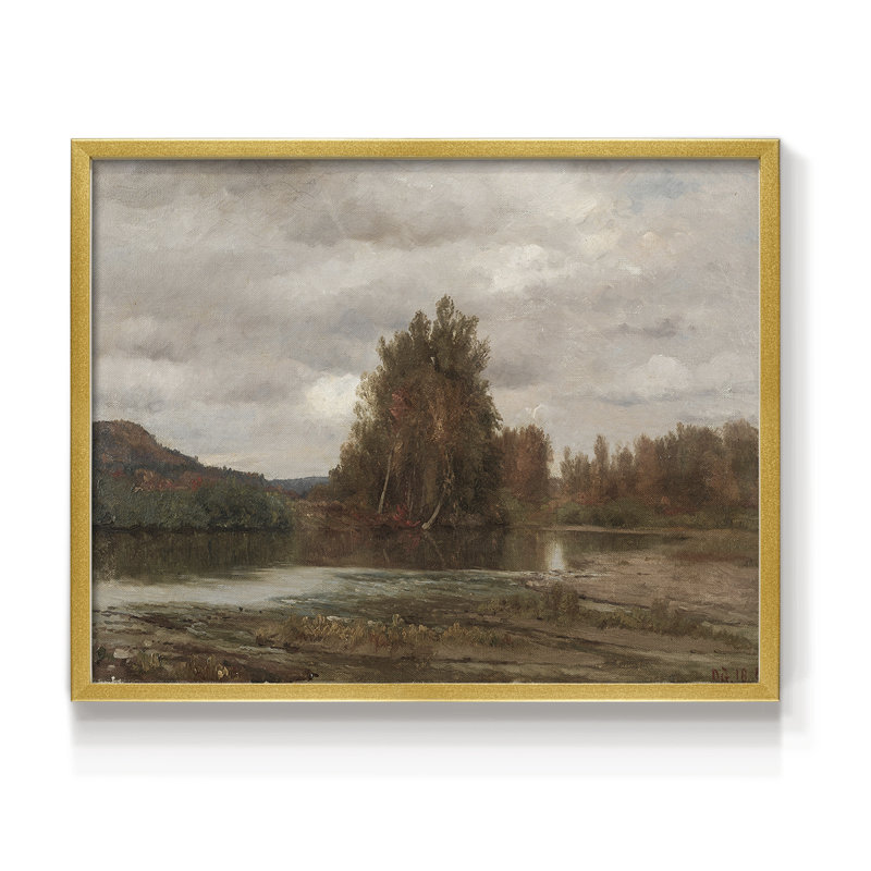 Paysages rétro-CDXC - reproduction encadrée, H 8 po x l 10 po