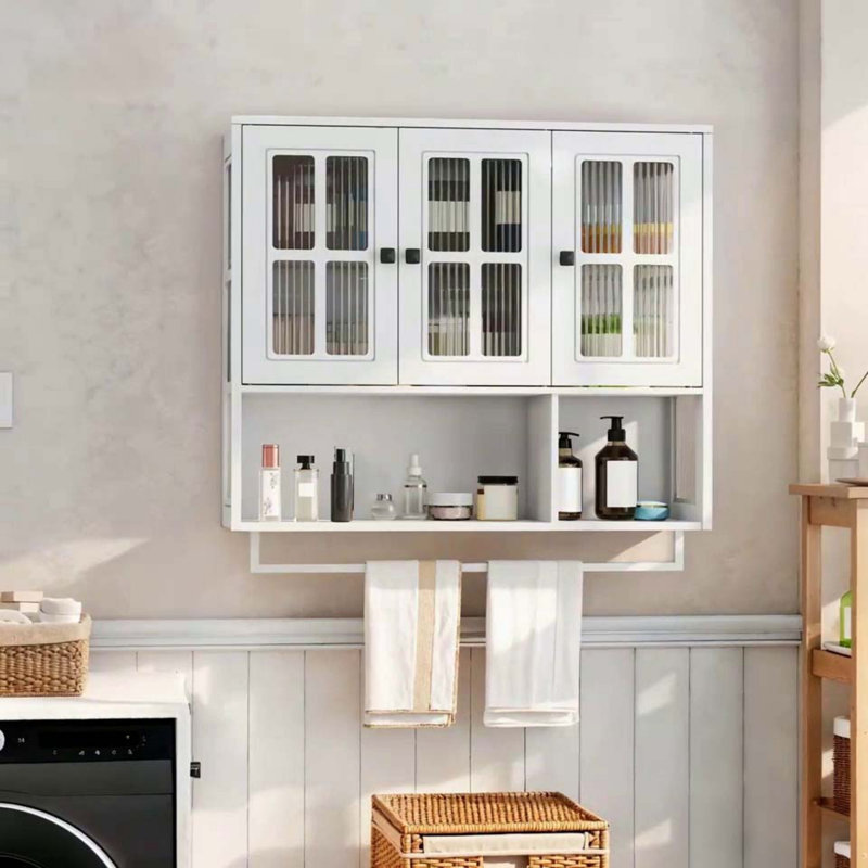 Armoire murale de salle de bain, Blanc