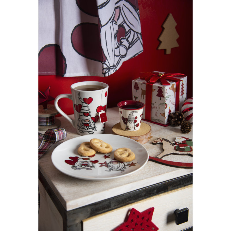 Gnome Sweet Home Porcelain Espresso Cup and Saucer