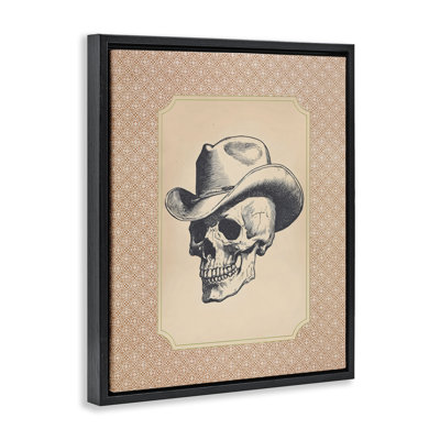 Vintage Cowboy Skull Floating Frame, design by Arlington Prints