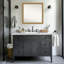 Carter Dark Gold Non-Beveled Wood Framed Bathroom Wall Mirror-119688611