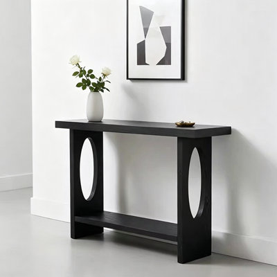 Console de style nordique noir minimaliste