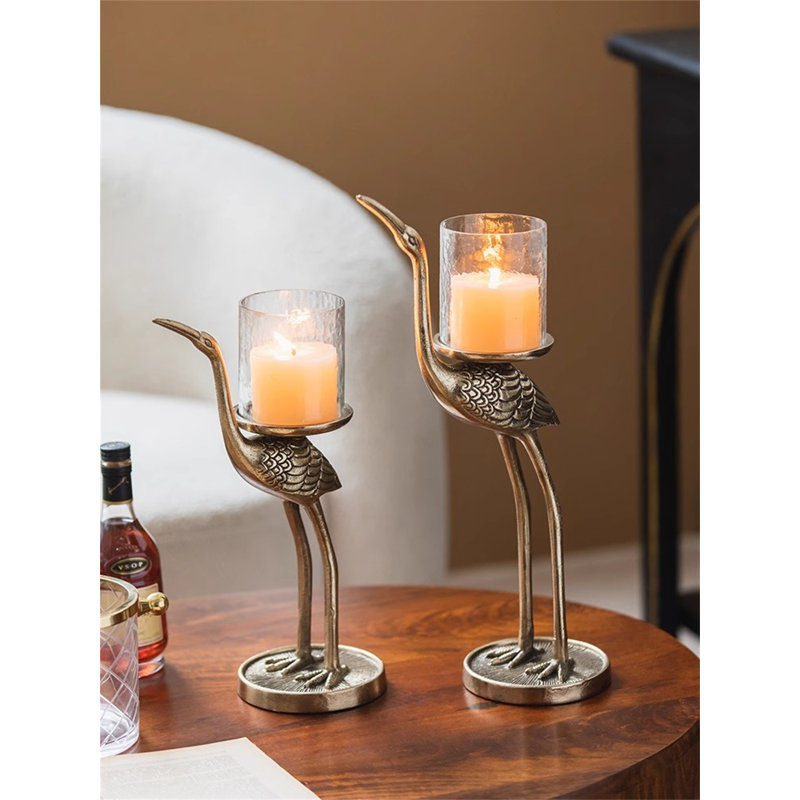 17.91'' H Metal Tabletop Candlestick