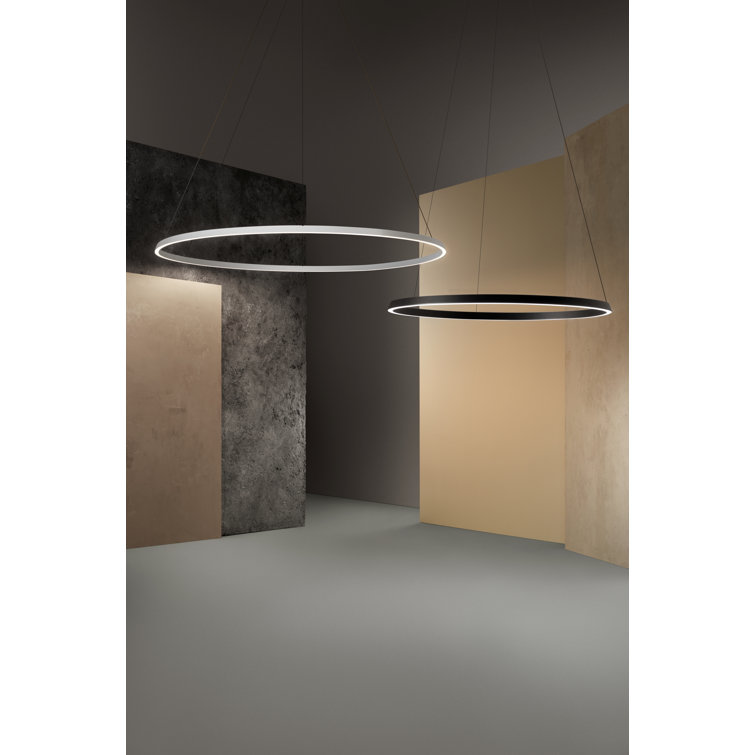 1 - Light Unique Circular LED Pendant Bover Black/2700K/Black