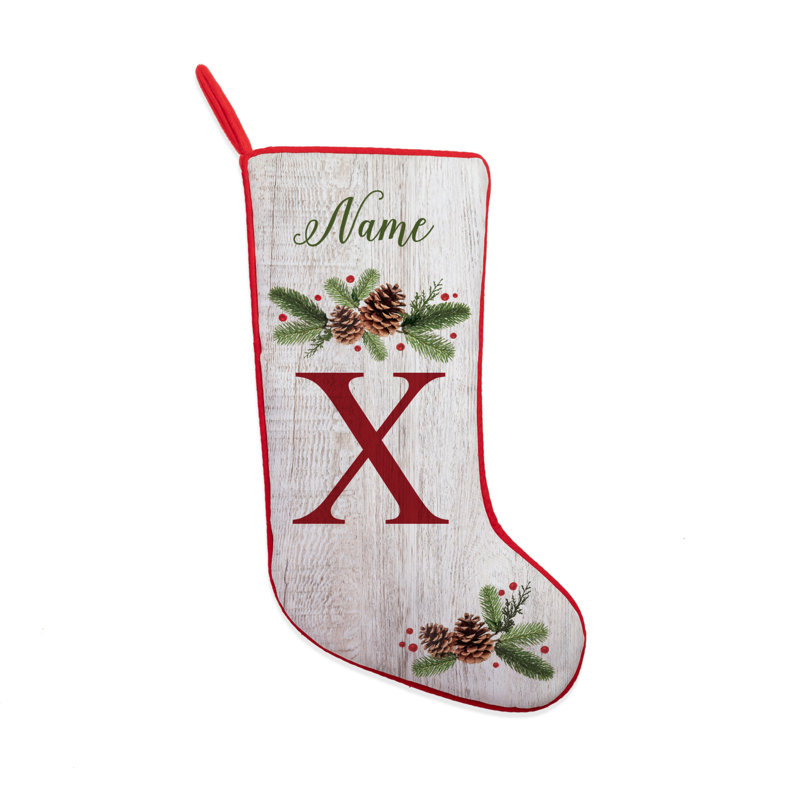 Christmas Pine Personalized Stocking, Yes