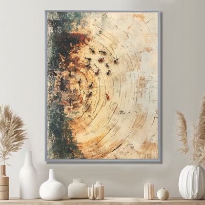 Art sur toile, groupe de fourmis Gervydas travaillant sur leur fourmilière IV