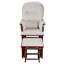 Fauteuil coulissant avec repose-pieds en microfibre beige