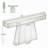 63" Console Table, Farmhouse Entryway Table Sofa Table with Trapezoidal Base