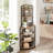 6-Tier Corner Open Shelf Bookcase Wood Rack Freestanding Shelving Unit,Sturdy Stand Small Bookshelf-1061152368