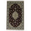 Tapis bleu clair / rouille en coton / laine 2 pi 11 po x 4 pi 9 po Orietto