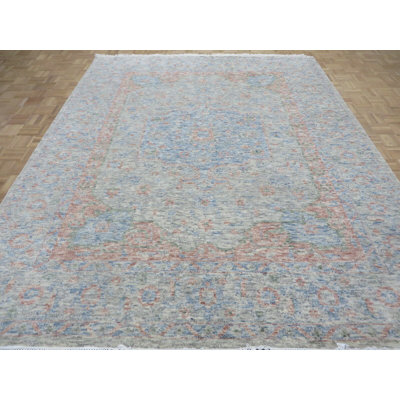 Mahzabin One-of-a-Kind 8'2" X 10'4" Wool Area Rug in Gray