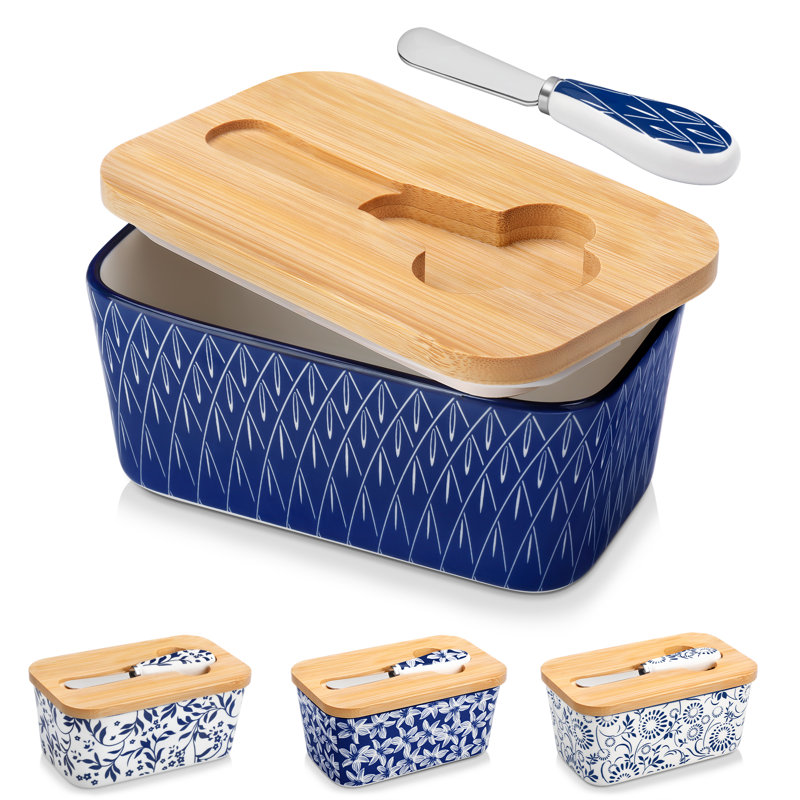 1-Piece Ceramic Butter Storage Box 