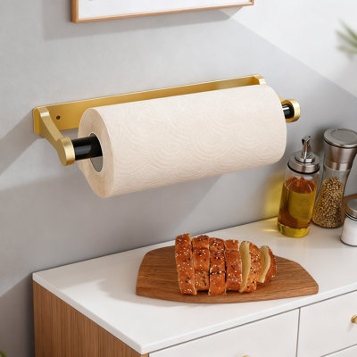 Le porte-essuie-tout sous l'armoire ne requiert pas de fixation ni de montage ni de vis. L'organisateur de salle de bain horizontal vertical permet d'économiser de l'espace. Peut contenir tous les rouleaux standards.