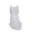 Statue terrier blanc assis