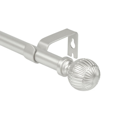 Charlton Home® 5/8" Single Telescoping Curtain Rod With Volle Finials