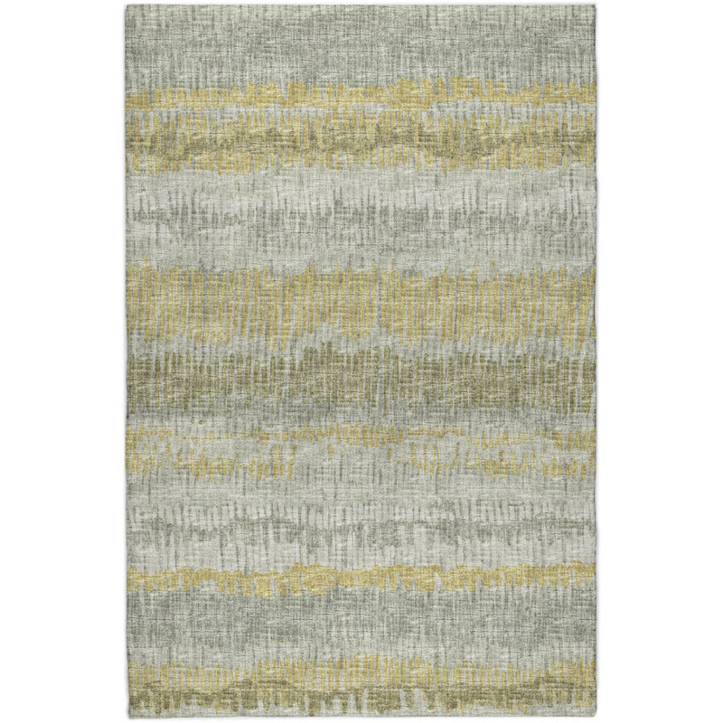 Premium Machine Washable Dream Shag Loops and Lines Rug, 8' x 10', Sage
