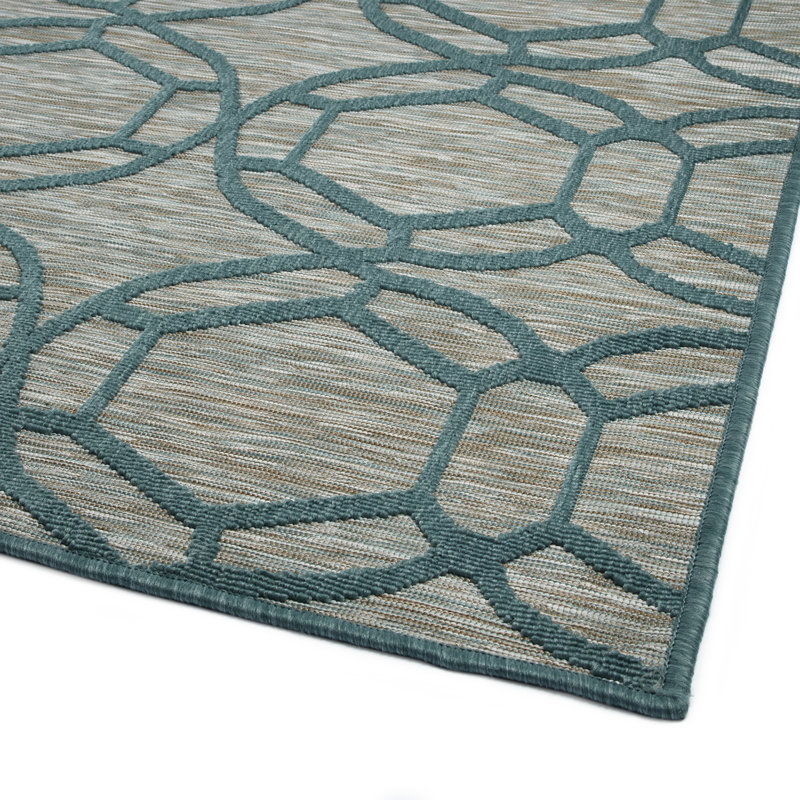 Contemporary, Transitional, Geometric, Textured, High-Low Cut & Loop 2' X 3' Rectangle Throw Rug