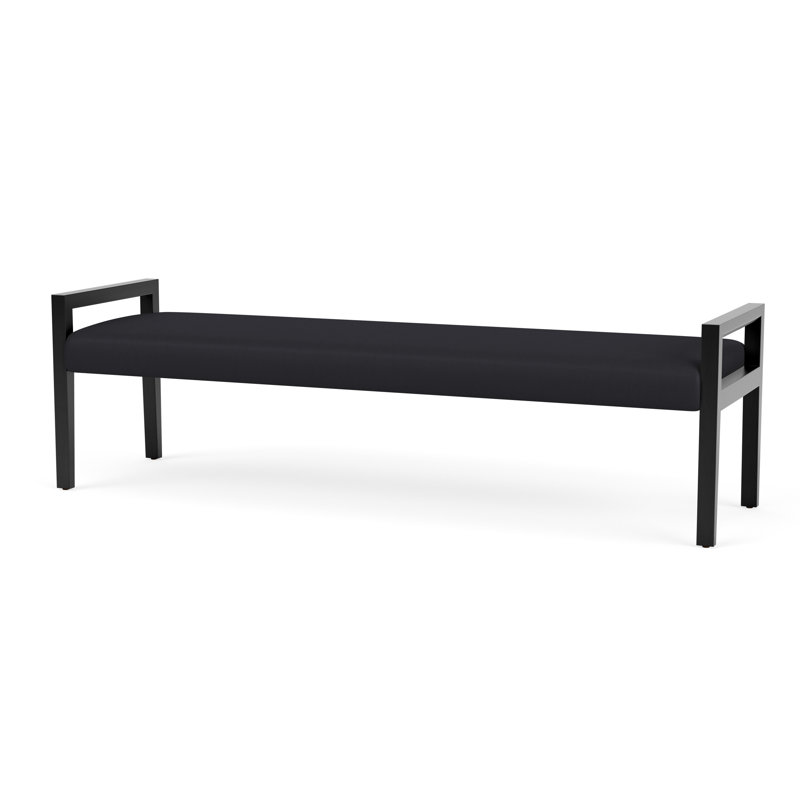 Banc en bois 3 places Brooklyn, Black, Noir Patriot Plus