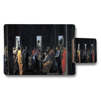 Jerusalem Palm Sunday Scene Placemats And Coasters Set