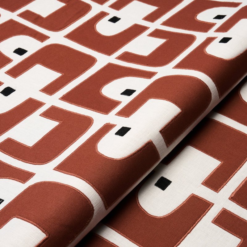 Tissu appliqué Schumacher x Hadiya Williams Den, Argile