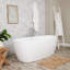 Baignoire de trempage autoportante en acrylique 67 po. X 30 po. Luna-89020092