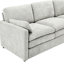 Canapé gris avec coussin double, rembourrage en mousse et ergonomique courbé pour un espace de vie élégant