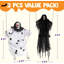 2 paquets de 3 pieds fantômes suspendus décor d'Halloween
