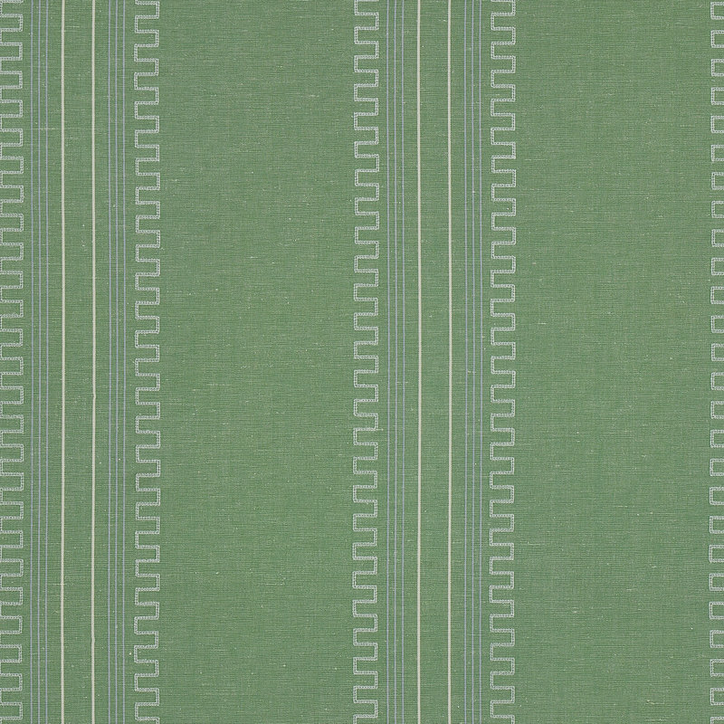 Schumacher x Mary McDonald Greco Stripe Fabric, Green