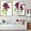 Rose rouge avec bourgeons - Art mural sur toile traditionnel-913990469-913990320