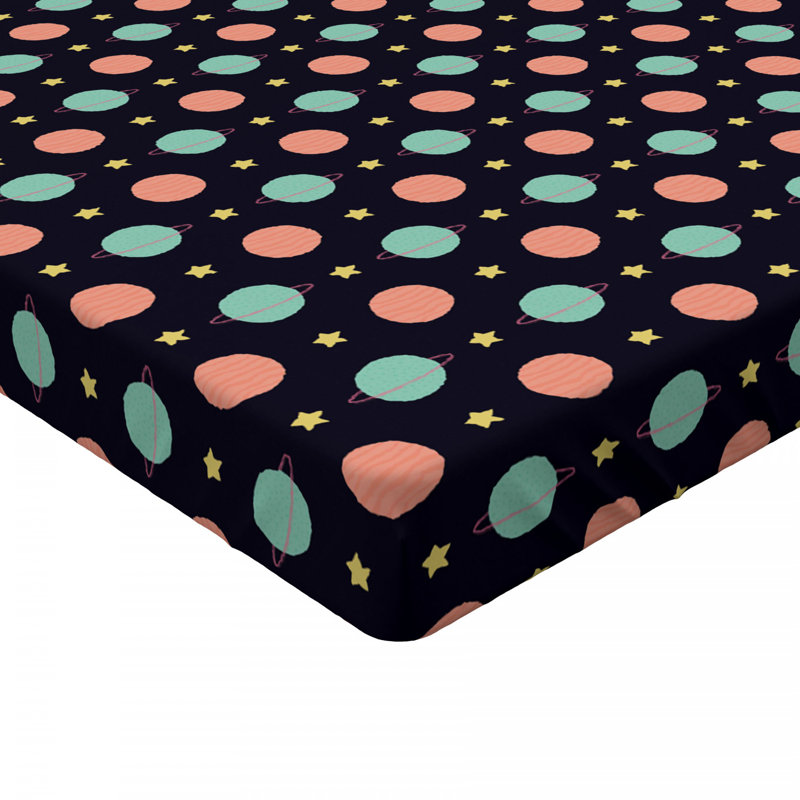 Microfiber Geometric Fitted Sheet, Queen Fitted Sheet