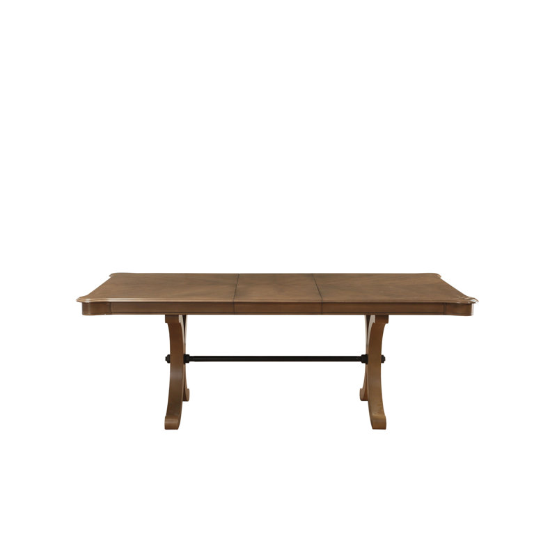 Gray Oak Finish Dining Table (With Leaf)