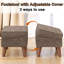 Tabouret de rangement rectangulaire de 15,75 po de largeur, fauteuils de repose-pieds de hall d'entrée, tabourets de pieds-95202287