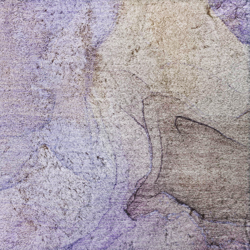 Tapis de qualité supérieure lavable à la machine à poils longs ADS504, Mauve, 8 pi x 10 pi