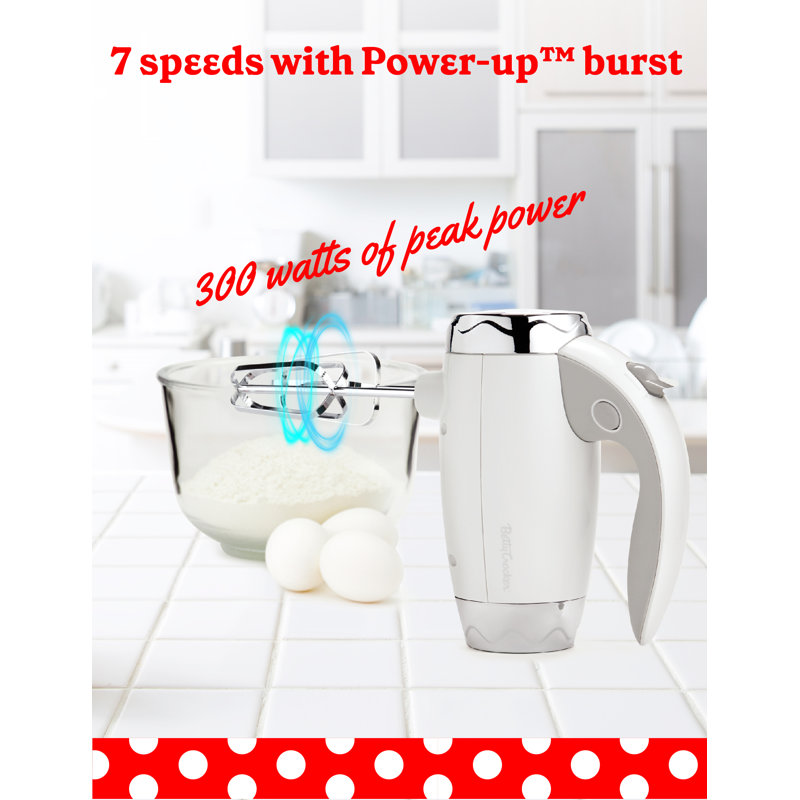 BCK Series Betty Crocker Hand Mixer, White