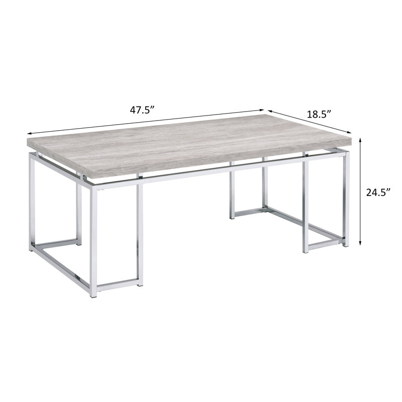 Kalmin Single Coffee Table, 24.5" H x 47.5" W x 18.5" D