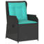 Dakota Fields, chaises de patio inclinables 2 pièces avec coussins en rotin de poly-117038605