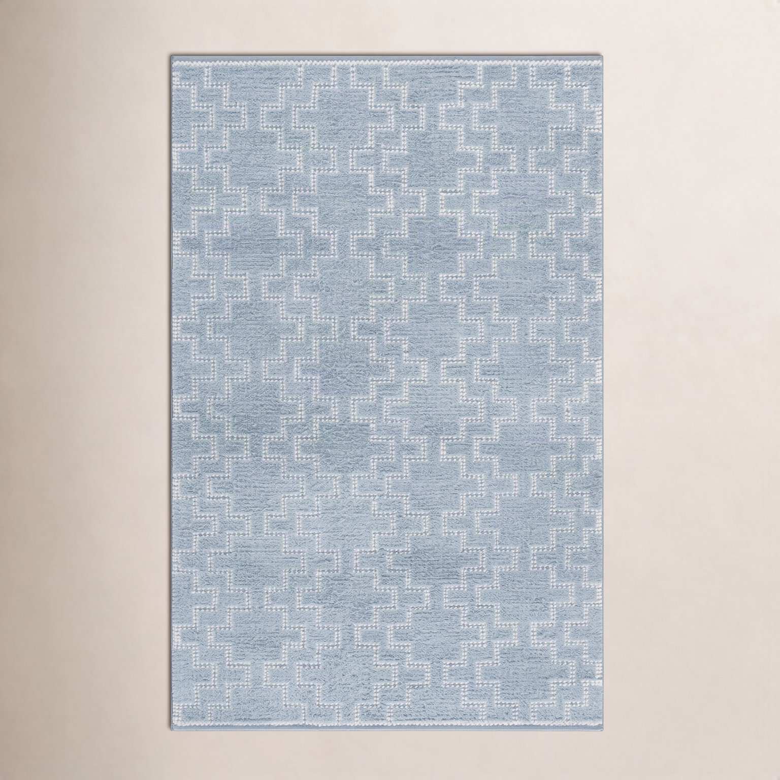 Hand-Woven Geometric Outdoor Rug, 5'-0" X 8'-0" Rectangle