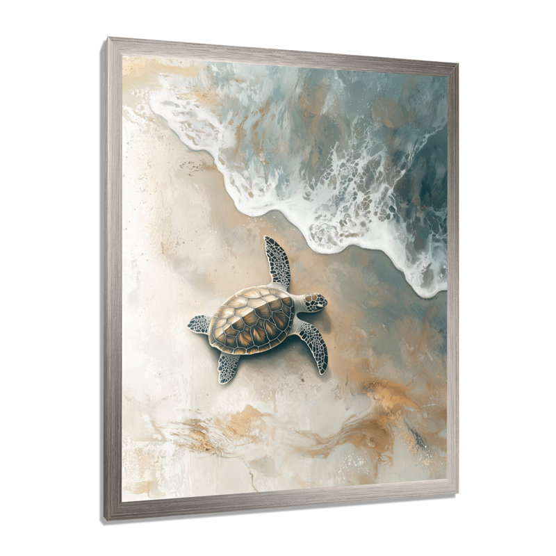 Coraine - Animals Wall Decor, 32" H x 16" W, Single Picture Framed Print, Silver
