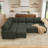 Brunella Corduroy Sleeper Sectional-1503454834
