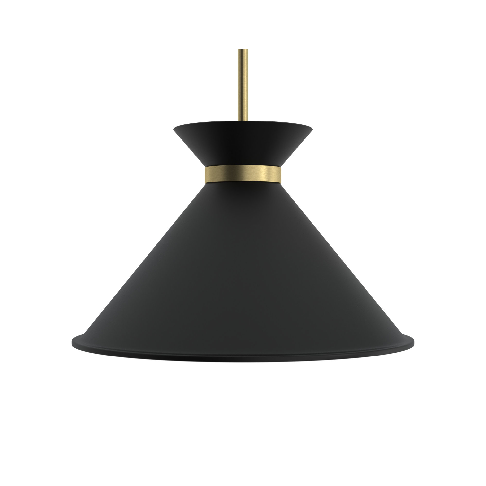 Nysta 3 Light Metal Dimmable Pendant, Black