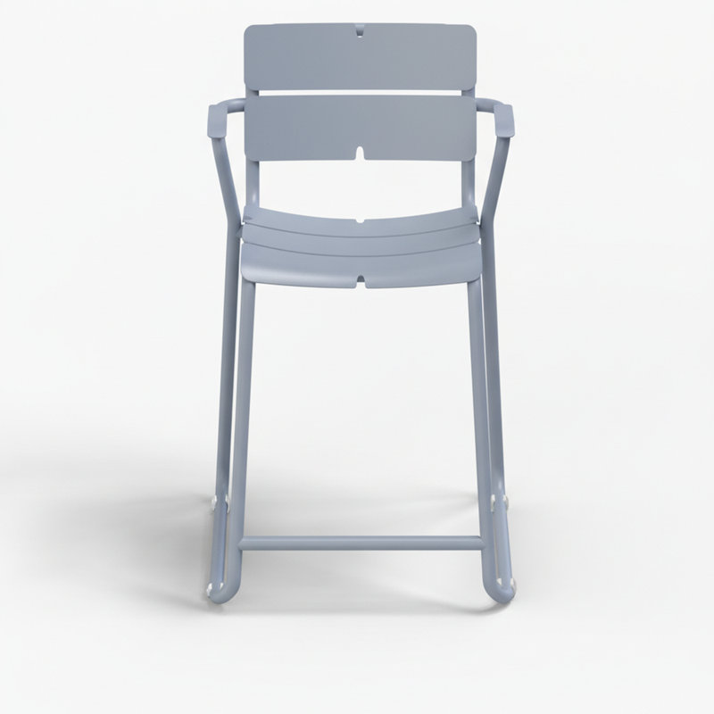 Corail Counter Stool With Arm, Pastel Blue