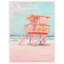 «Beach Lifeguard Tower Pastels» par Honey Island Studio, reproduction d'art sur toile encadrée